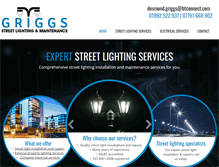 Tablet Screenshot of griggs-streetlighting.co.uk